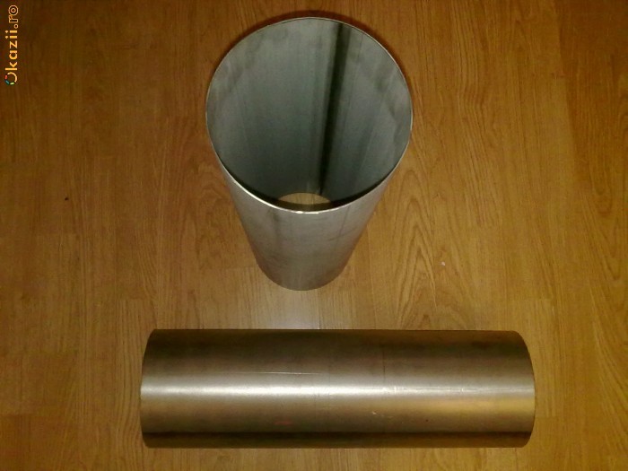 TEAVA INOX  DIAMETRU 168  LUNGIMEA  800 mm grosime material 2 mm foto mare