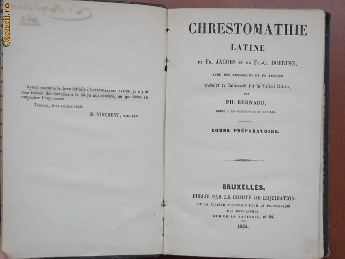 Chrestomathie latine, 1854 foto mare