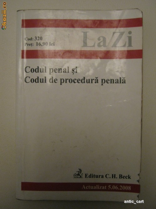 CODUL PENAL SI CODUL DE PROCEDURA PENALA foto mare