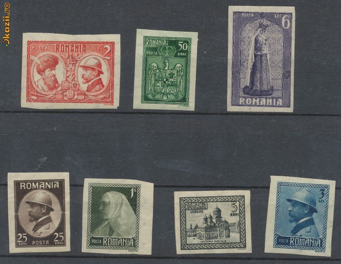 RFL 1922 ROMANIA serie nedantelata Incoronarea Alba Iulia - guma originala fara sarniera foto mare