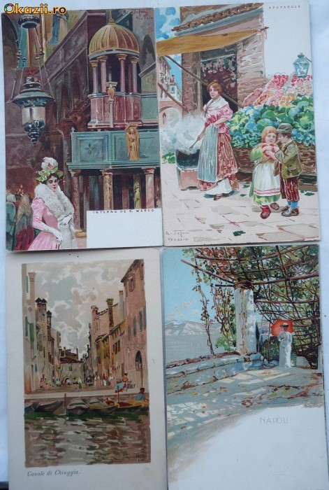 10 cromolitografii Italia , inceput secol 20 foto mare