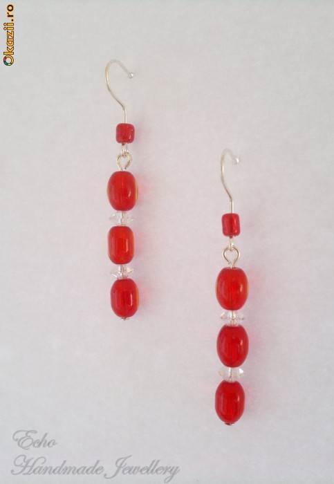 Cercei Handmade - Blush (cer00049) foto mare