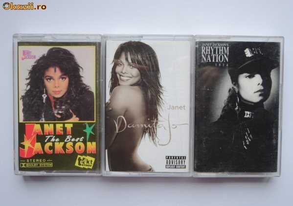Lot de 3 casete audio originale, calitate foarte buna, de colectie,  cu Janet Jackson foto mare