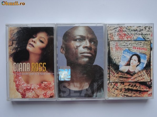 Lot de 3 casete audio calitate exceptionala, muzica straina (Diana Ross, Seal, Gloria Estefan) foto mare