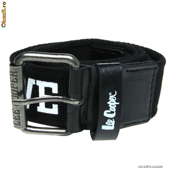 Curea / Centura LEE COOPER panza barbati Large Text Black foto mare