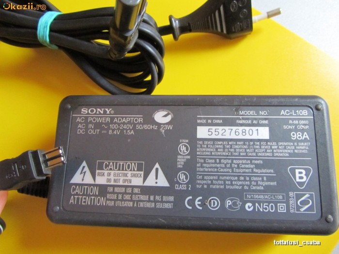 Incarcator Sony AC-L10B pentru camere video sony foto mare