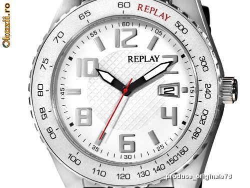 Ceas barbatesc REPLAY RH5313BL diametru 5,2 cm, ceas original in cutie nou cu eticheta si certificat garantie. Pret magazin 120 euro foto mare