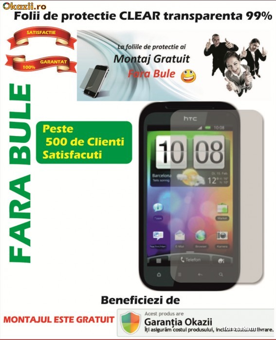 Folie de protectie htc incredible S MONTAJ GRATUIT foto mare
