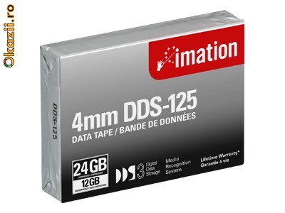 Caseta 4 mm DDS-125 IMATION 4mm 24GB DATA TAPE foto mare