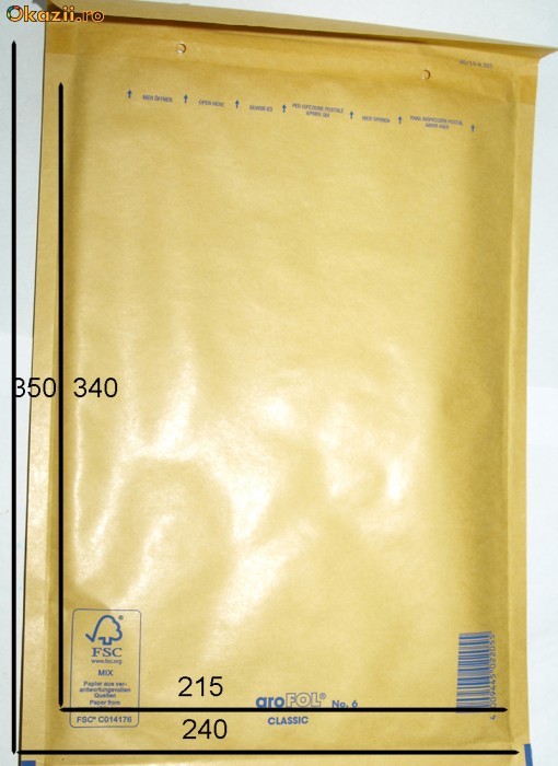 100 Plicuri cu bule antisoc aroFOL nr 6 foto mare