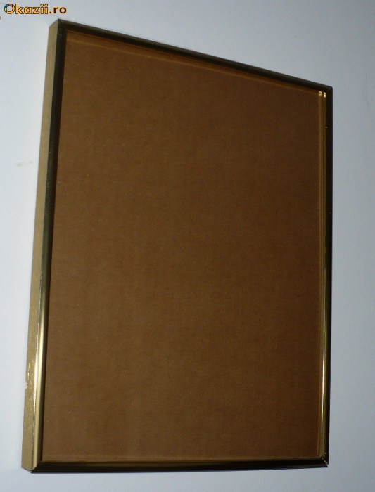 Rama metalica aurie, pt tablou, geam sticla, 37 cm x 29 cm - IEFTINA!!! foto mare