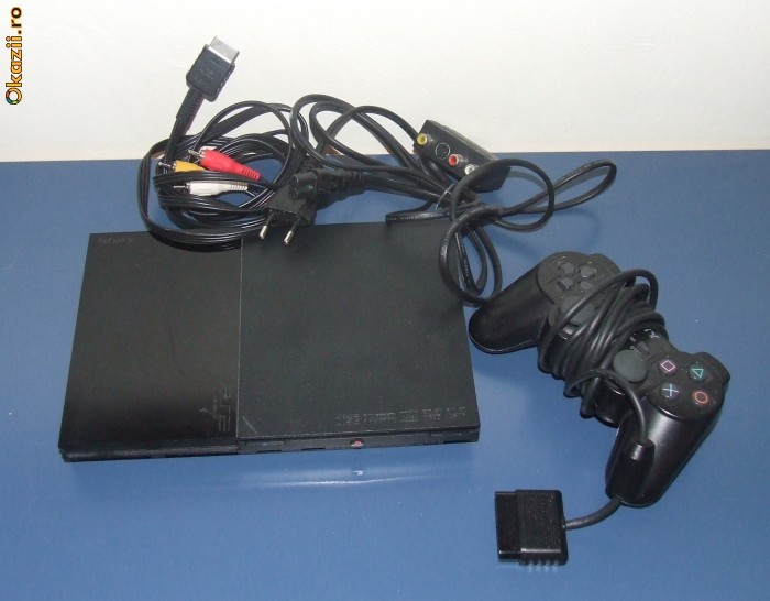 Consola Playstation 2 SLIM , PS2 SONY SCPH 90004 + 1 JOC cadou CEL MAI MIC PRET LA ACEST MODEL - ULTIMA OFERTA foto mare Consola Playstation 2 SLIM , PS2 SONY SCPH 90004 + 1 JOC cadou CEL MAI MIC PRET LA ACEST MODEL - ULTIMA OFERTA foto mare