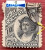 S1930 1905 CHILE EROARE IMPRIMARE DEPLASATA EFIGIA CENTRALA