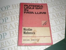 PUTEREA UNUI SAT IN FATA LUMII -CARTE