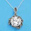 Attractive Necklace With 11.70ctw Marcasites and CZ/ Lantisoare