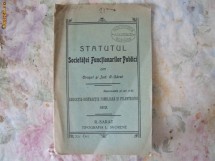 Statutul Functionarilor Publici Rm. Sarat 1912 foto