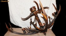 candelabru cu coarne de cerb
