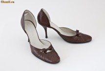 Pantofi maro CARMINE piele mas. 39