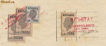 RFL 1943 Doc. Cretulescu 4 timbre fiscale perfins foto