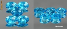 LOT  TOPAZ BLEU  NATURAL  3.96 CT foto