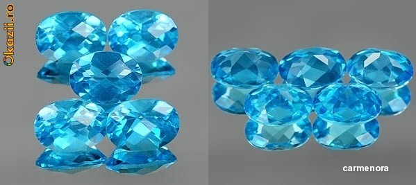 LOT  TOPAZ BLEU  NATURAL  3.96 CT foto mare