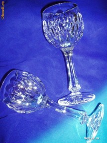 SUPERB SET 6 PAHARE DE VIN din CRISTAL ~ BAVARIA, Germania foto