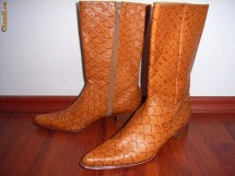 CIZME DAMA PIELE  (IMPRIMEU TIP CROCODIL) foto