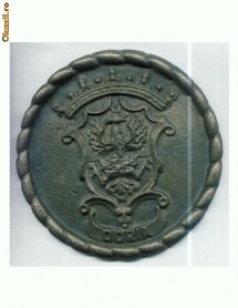 Placheta mare bronz (regala ?) ,,DORIA" -diametru145 milim foto
