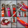 CUREA DAMA firma brand MIU MIU PIELE ECOLOGICA CULORI NEON FOSFORESCENTE CORAI FUCSIA ORANGE CATARAMA METALICA COLECTIE NOUA CURELE FEMEI