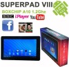 Flytouch 8 (tableta aparitie noiembrie 2012), 10inch, ANDROID 4, procesor Allwinner A10 max 1.5 GHz, ram 1 GB, HDD 4gb/8