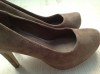 Pantofi din piele cappucino bej, stil elegant cu platforma