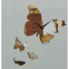 Ceas sticker cu afis fluturi