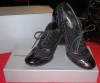 Ghetute dama Progetto, piele neagra, marimea 36