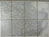 7 - HARTA VECHE MILITARA ELVETIANA 1893 - TIMBRU SEC DREAPTA JOS - 8 SEGMENTE PE SUPORT DE PANZA - DIM. 50 X 39 CM .PLIABILA LA  19 X 13 CM