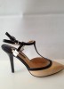 PANTOFI  STELLA  LUNA  NUDE / BLACK  DIN PIELE LACK