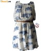 Rochie ATMOSPHERE cu centura in talie elastic curea maro clos model zara