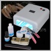 KIT UNGHII FALSE , SET MANICHIURA-LAMPA UV MARE 36W, GELURI UV, KIT PT INCEPATOR I