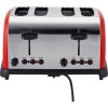 Prajitor paine Colour Match 4 Slice Stainless Steel -rosu