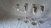 Set 6 Pahare Flute de Sampanie din Argint 800
