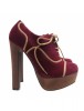Botine TinaR rosii cu platforma bej Xuxa