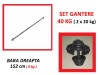 SET GANTERE CAUCIUCATE 40 KG ( 2 x 20 KG / BRAT ) + BARA DREAPTA 152 CM CROMATA BICEPS HALTERA - LIVRARE GRATUITA IN BUCURESTI !!!