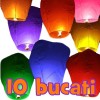 SET 10 BUC LAMPIOANE ZBURATOARE - SKY LANTERN -- MIX DE CULORI - PETRECERE,NUNTA,BOTEZ,CUNUNIE etc.
